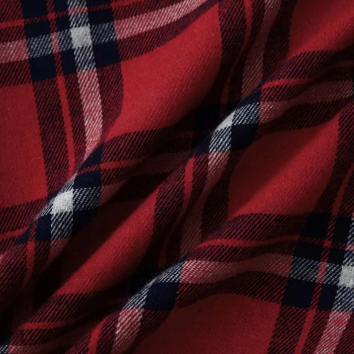 Vista 6 de Aymnlox Sudaderas con capucha para hombre, de manga larga, a cuadros, con botones, con capucha, casual, elegante, con cordón, 2024 #A01-Red