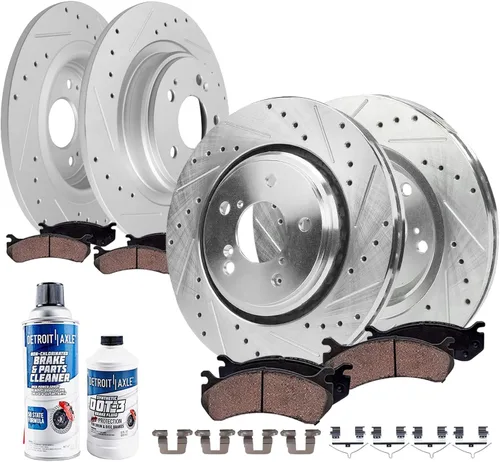Vista 27 de Detroit Axle - Kit de freno trasero para Ford Fusion Lincoln MKZ Zephyr Mazda 6 Mercury Milan, repuesto de pastillas de freno de cerámica