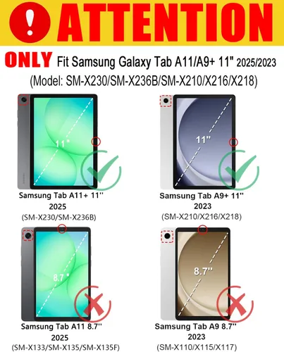 Vista 2 de MePadKey Funda de teclado con panel táctil para Samsung Galaxy Tab A11 Plus/A9 Plus 2025/2023 de 11 pulgadas, retroiluminación de 7 colores, teclado