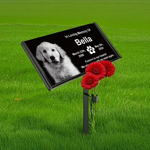 Vista 8 de lápida, lápidas para tumbas, placa conmemorativa personalizada, marcadores de tumba para cementerio, piedra conmemorativa para un ser querido