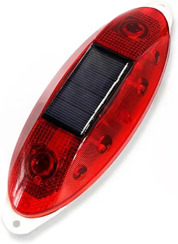 Vista 7 de Aolyty Luz estroboscópica solar de advertencia para exteriores, impermeable, brillante, luz solar intermitente de seguridad para sitios de Amarillo