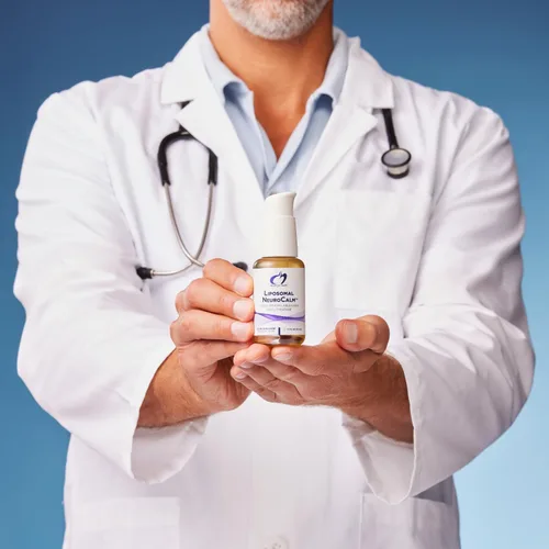 Vista 2 de Designs for Health Liposomal NeuroCalm - GABA líquido + L-teanina para apoyar la calma + respuesta saludable al estrés (25 porciones/1.7oz)