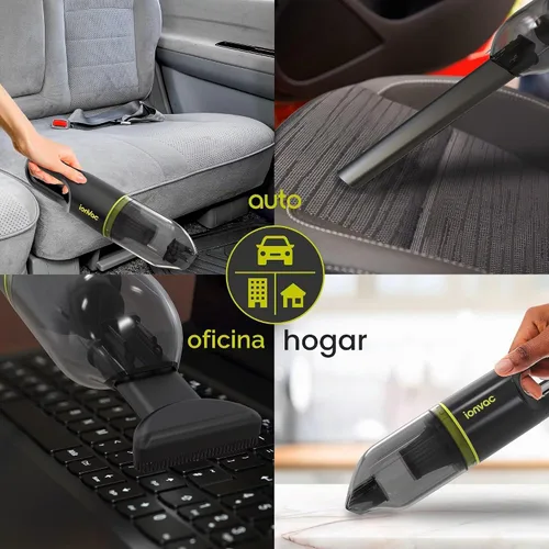 Vista 3 de DCLINA IonVac - Aspiradora inalámbrica de mano, ligera, carga USB, multisuperficie (verde)