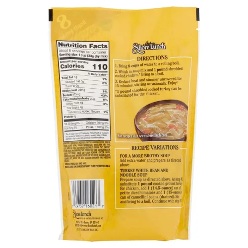 Vista 2 de Shore Lunch Mezcla clásica de sopa de fideos con pollo, 9.2 onzas, 8 porciones abundantes, hace 1/2 galón (paquete de 1)