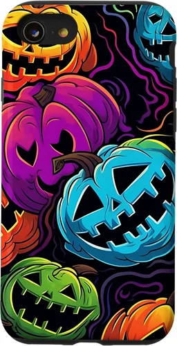 Vista 17 de Funda para iPhone 11 Pro Max Halloween Scary Pumpkin Graffiti