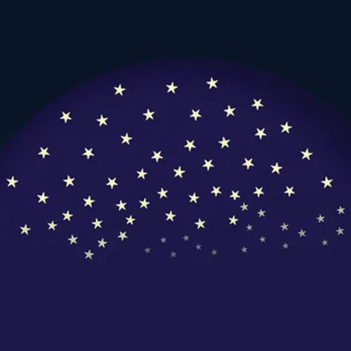 Vista 2 de The Original Glowstars Company The Original Glowstars Starry Night 60 estrellas que brillan en la oscuridad diseñadas para niños a partir de 3 años