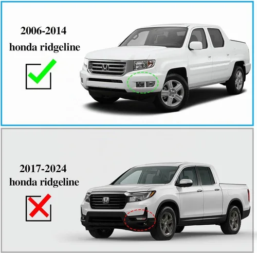 Vista 3 de COMNOVA AUTOPART Estribos de aluminio compatibles con Honda Ridgeline 2006-2014. Estribos laterales Ridgeline de 6.5 pulgadas, barras Nerf escalones