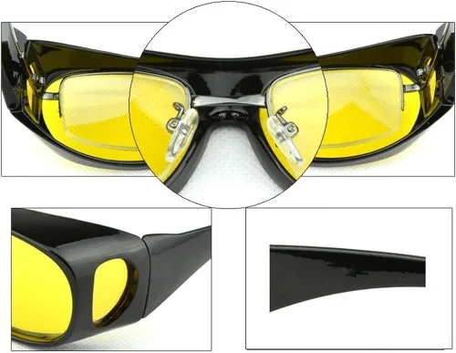 Vista 4 de SOOLALA Value Pack HD Night Vision Wraparounds Wrap Around Wind Gafas de sol