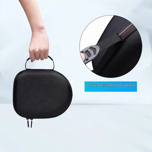 Vista 4 de Funda para auriculares CMF, Beats, Sony, Raycon, JBL, OneOdio, TOZO, SteelSeries, Jabra, Audio-Technica y Sennheiser (negro exterior+negro interior)