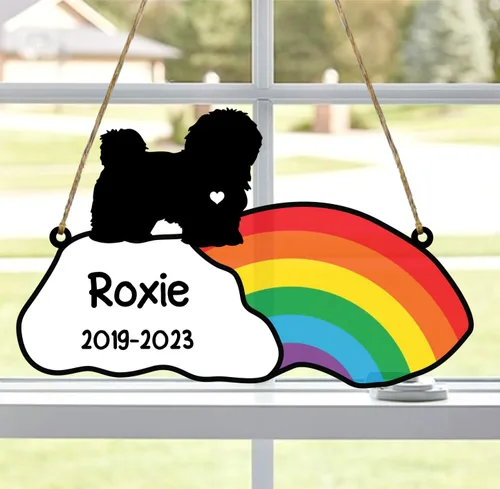 Vista 54 de LOVELYPOD Rainbow Bridge - Regalos conmemorativos para mascotas, regalos conmemorativos para perros afganos por pérdida de sabueso afgano, regalo