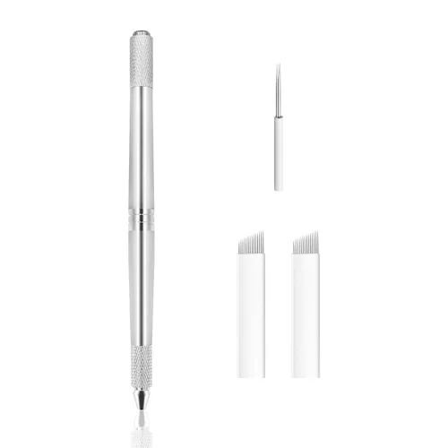 Vista 7 de Pinkiou Máquina del tatuaje de la pluma de Microblading para la belleza permanente de la ceja del maquillaje (plata)