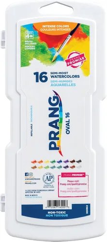 Vista 7 de Prang Juego de pintura ovalada para acuarela, 8 colores surtidos, 1 unidad
