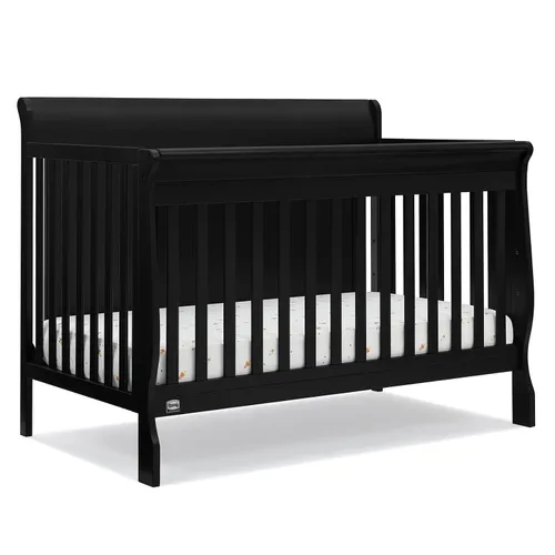 Vista 10 de Delta Children Cuna convertible Canton 4 en 1, fácil de montar, color negro ébano