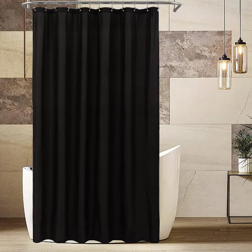 Vista 6 de ALYVIA SPRING Forro de Cortina de Ducha de Tela Extra Largo Impermeable - 72" x 96", Suave y Ligero Cortina de Ducha X-Larga con 3 Imanes, Lavable a