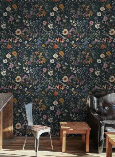 Vista 7 de Safiyya Papel Tapiz Despegar y Pegar Floral Vintage Papel de Contacto 17.3" x 78.7" Papel de Pared Amigable para Inquilinos Autoadhesivo Removible