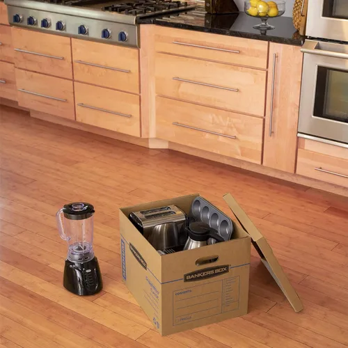 Vista 7 de Bankers Box Caja de mudanza clásica mediana de 20 unidades, asas reforzadas, montaje sin cinta, caja con tapa, 19 x 14.5 x 15.5 pulgadas (8817202)
