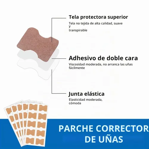 Vista 4 de Kit de eliminación de uñas encarnadas, 50 tiras correctoras de uñas encarnadas sin dolor con levantador de uñas de los pies, lima sin dolor, kit