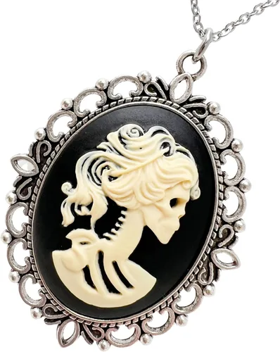 Vista 7 de UMBRELLALABORATORY Lolita gótica accesorios de vestido pirata collar de calavera de azúcar o pendientes joyería gótica Día de los muertos colgante