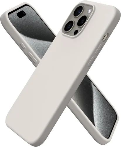 Vista 20 de ORNARTO Funda compatible con iPhone 15 Pro Max de 6.7 pulgadas, de silicona líquida delgada, de 3 capas, de gel suave, protectora, a prueba