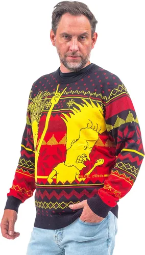 Vista 2 de Beavis and Butthead Rock and Roll - Suéter feo de Navidad de tres