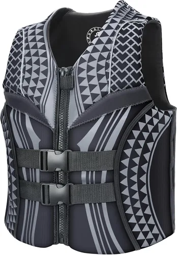 Vista 2 de poesidon - Chaleco salvavidas para adultos, estampado geométrico legendario, ideal para cualquier deporte acuático, unisex, para kayak, remo, SUP