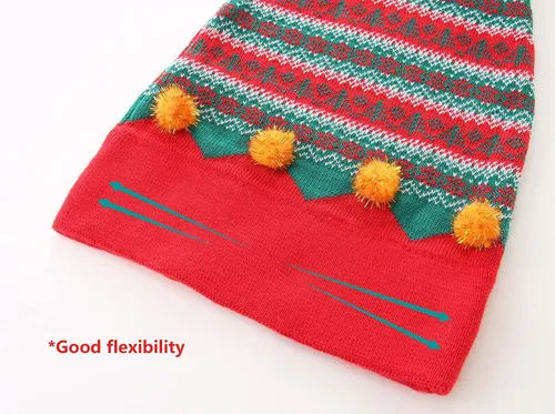 Vista 3 de LMLALML Sombreros de Navidad para mujeres niños y hombres elegante de punto cálido divertido gorro para Año Nuevo fiesta festiva