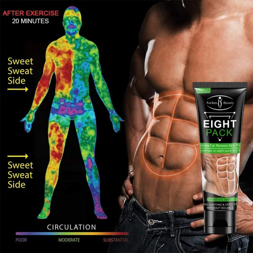 Vista 5 de AICHUN BEAUTY Paquete de ocho para hombres cintura fuerte Torso masculino líneas suaves prensa fitness vientre quemar grasa muscular quitar renueva