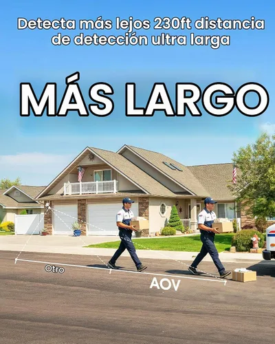 Vista 3 de ANRAN Cámara de seguridad solar de grabación 24/7 al aire libre