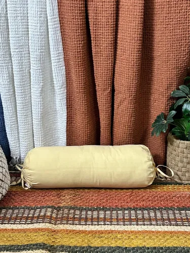 Vista 4 de Saffron - Funda desmontable para almohada de algodón (Beige, 15 cm x 40 cm (6" x 16"))