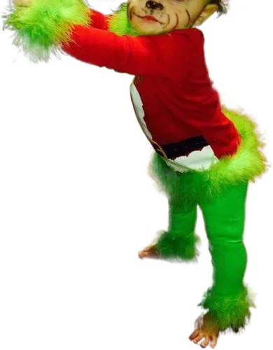 Vista 3 de Disfraz de Navidad para niños pequeños disfraz de Navidad conjunto de ropa de fiesta de cosplay de Papá Noel