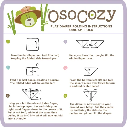 Vista 4 de OsoCozy Pañales de tela plana de bambú/algodón orgánico – tejido de pájaro – 32 x 35 pulgadas, pañales de una sola capa, súper suaves 70% bambú, 30%