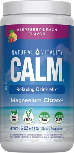 Vista 7 de Natural Vitality Calm Magnesium - Polvo de 16 onzas Mezcla de bebida relajante Suplemento con sabor a cereza 325 mg por porción Sin OMG, sin