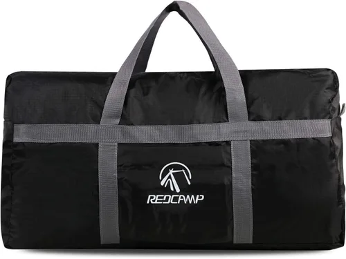 Vista 2 de REDCAMP Bolsa de lona extra grande de 607596L ligera 222531 pulgadas repelente al agua bolsa de viaje plegable para hombres y mujeres negroazulrojo