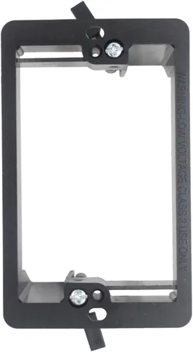 Vista 12 de Caja de soporte de montaje de bajo voltaje de 1 cuadrilla, placa de pared multiusos para paneles de yeso (1 paquete, blanco)