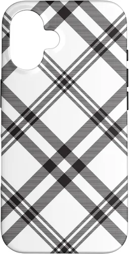 Vista 31 de Funda para iPhone 11 Pro Max a cuadros en blanco y negro