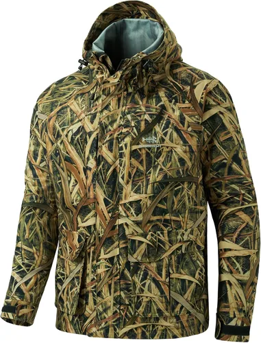 Vista 26 de BASSDASH Walker - Chaquetas transpirables e impermeables para pesca y caza con tela exterior silenciosa para hombres y mujeres en 7 tamaños