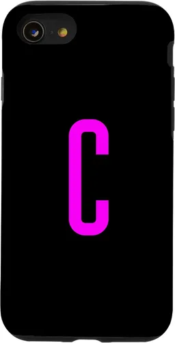 Vista 18 de iPhone 16 Letter C Magenta Favorite Initial Monogram Case
