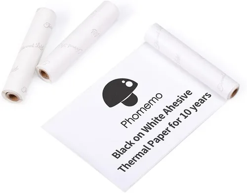 Vista 11 de Phomemo - Papel adhesivo térmico blanco para impresora, 77 mm, compatible con la impresora de notas adhesivas Phomemo M03/M03AS/M04S/M04AS, texto