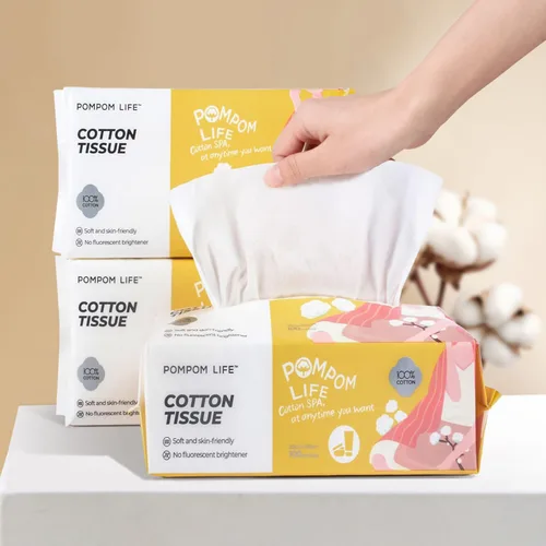 Vista 11 de Disposable Face Towel 200 Count, 7.9"X7.9"Clean Face Towelettes for Washing Face, 100% Cotton Soft Dry Wipe, Biodegradable Face Towels & Facial