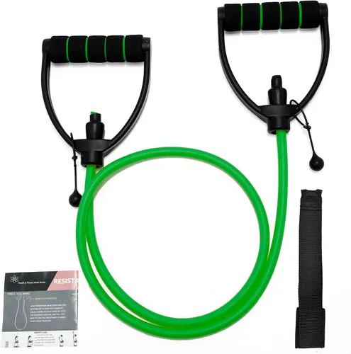 Vista 12 de Bandas de resistencia con asas, bandas de resistencia para ejercicio, bandas de entrenamiento con anclajes de puerta, longitud ajustable