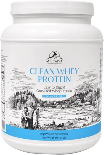 Vista 9 de Mt. Capra Clean Whey Protein Proteína de suero de cabra sin desnaturalizar alimentada con pasto 0.81 oz de proteína por porción, totalmente