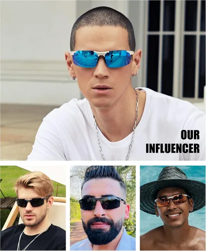Vista 25 de Duco - Gafas de sol deportivas polarizadas para hombre con protección UV 8177s