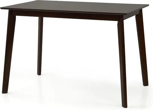 Vista 6 de Juego de mesa de comedor de madera de 5 piezas, 4 sillas tapizadas Ronda de madera maciza de estilo clásico con mesa de comedor rectangular, juego