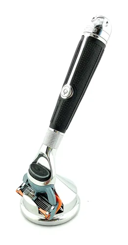 Vista 3 de G.B.S Weighted Safety Razor Stand Base Polished Steel Protect & Dry Razor, Fits 5 and 3 Shaving Razor Blades