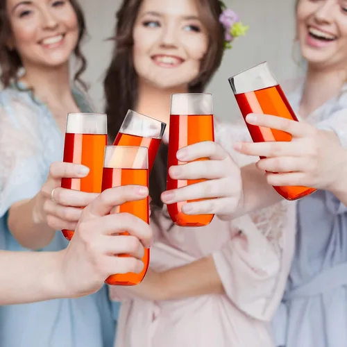 Vista 5 de Tessco 60 copas de champán de plástico de 9 onzas, copas de vino de plástico, copas de champán irrompibles para beber cóctel, fiesta de Navidad