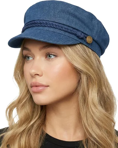Vista 27 de Funky Junque Gorra de pescador griego, gorra de algodón para panaderos Floral - Denim