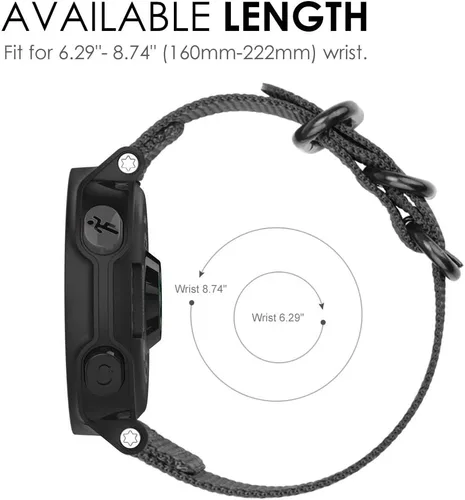 Vista 9 de FINTIE Nylon Sport Band Compatible with Garmin Forerunner 235 Soft Woven Nylon Straps, Breathable Replacement Wristband, Compatible with Garmin