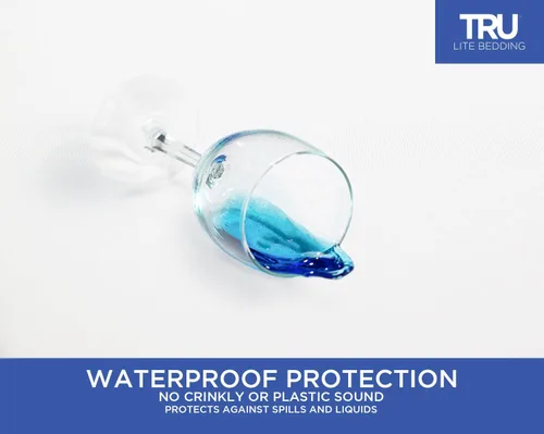 Vista 4 de TRU Lite Bedding Protector de colchón impermeable, funda de cama, funda de colchón suave y transpirable, protección contra manchas y olores