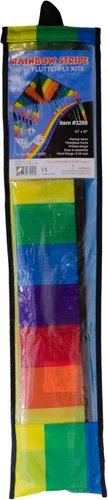 Vista 3 de In the Breeze Arco iris raya Flut Delta Kite, 43 pulgadas