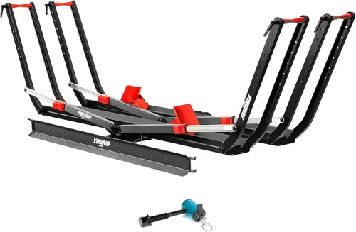 Vista 10 de Portabicicletas de Enganche Young - Portabicicletas para Coche SUV Camión RV, para 2 Bicicletas Eléctricas, Capacidad 200lbs Neumáticos Anchos